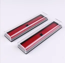 Clear Transparent Pencil Cases with Red Color Bottom Plastic Pen Packing Boxes Wholesale Gift Box