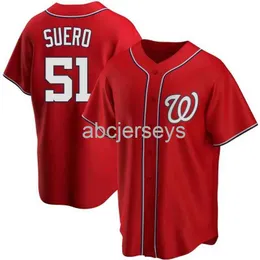 Cousu personnalisé WANDER SUERO ROUGE VER2 Baseball Jersey XS-6XL