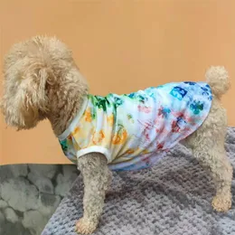 Luksusowy Krawat Barwiony Pies Kamizelka Stary Kwiat Drukowane Koszulki Odzieżowa Wiosna Lato Małe Psy Kot Puppy Odzież