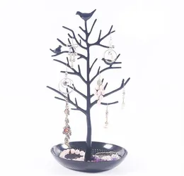 30pcs Jewelry Display Stand Rack Tree Bird Stand Iron Necklace Earring Holder Bracelet Fashion Organizer 4 Colors SN5160