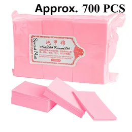 600 Pz/borsa Salviette per la rimozione dello smalto per unghie Pulizia del tampone di carta senza pelucchi Soak off Remover Strumento per manicure