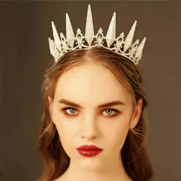 Siyah / Altın / Gümüş Renk Gelin Düğün Tiaras ve Taçlar Kadınlar Için Bantlar Prenses Diadem Saç Aksesuarları 210707