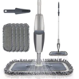 Microfiber Spray MOP с моющейся шваброй накладки для кафедры из дерева Мраморная плитка Ламинат домашний кухонный пол чистка мокрый и сухой легко вычисляет 210317