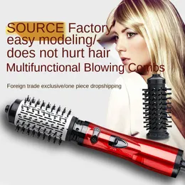 Professionell hårtork Multifuncational Curling Irons Straightening Electric Hot Hairs Comb Styling Tools Temperaturkontroll Curler Straightener