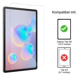 Pellicola protettiva in vetro temperato per 2019 Samsung Galaxy Tab S6 10.5 SM-860 SM-T865 Protezione schermo Protezione in vetro
