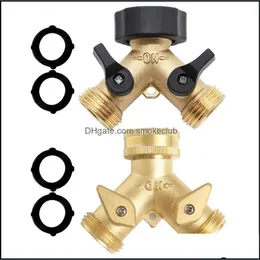 Supplies Patio, Lawn Home & Watering Equipments Fast Brass Plastic Garden Hose Splitter Y-Type Connector Distributor For Outdoor Tap And Fau