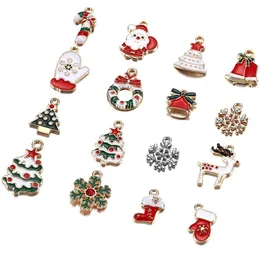 10 Pcs/Lot Christmas Metal Charm Snowflake Bells Pendant Xmas Ornament Bracelet Necklace Jewelry Hair Accessories Making Clothes Sewing Bags Decoration JY0652