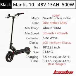 2020 KAABO MANTIS 10 Kickscooter 48V 500W / 800W Einzelmotor Smart Electric Roller 10 \