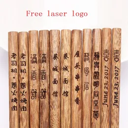 Creative Personalized chopsticks Wedding favors and gifts,Free custom logo Customized Engraving Wenge wood Chopstick