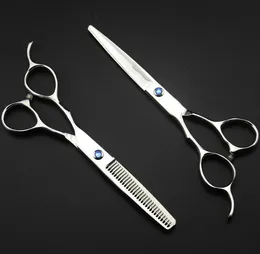 Hair Sax Professional Japan 440c Stål 6,0 5,5 tum Vänster Hand Set Tunna Shears Skärande Barber Frisör