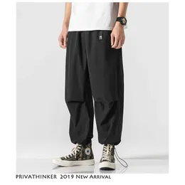 Privathinker Streetwear Casual Pant Summer Mens Sweatpants Bekväma Mode Lösa Byxor Elasticitet Joggers Byxor SH190902