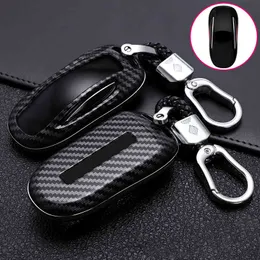 Nowy Folia ABS Bon Fibe Remote Full Cover Case Shell For 3 s Model X Car Smart Key Akcesoria Uchwyt FOB FOB