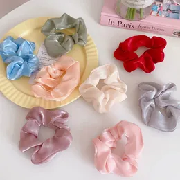 Mode solid färgbandana elastiska hårband hästar hästar hår slipsar kvinnor scrunchies elegant för flickor hår tillbehör nytt