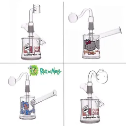 Ultra-cheap Hitman glass beaker bong Matrix Birdcage Perc water pipes ash catcher bongs 14.4 mm joint dab oil rig with glass oil burner pip