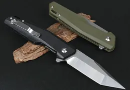 Promocja JJ045 Flipper Składany Nóż D2 Satyn Tanto Point Blade Steel Sheet + G10 Uchwyt Outdoor Camping Turystyka Noże Kieszonkowe EDC