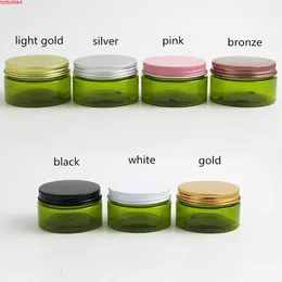 30 x 100G Empty Green Cream Cosmetic Jar Small 100ML Natural PET Plastic Container for Face Body Lotionhigh qualtity