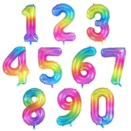 40inch Rainbow Number Balloon Summer Party Ice Cream Donut Lolipops Foil Sets For DIY Wedding Kids Birthday Decor Globos