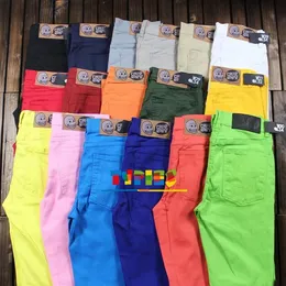 Męskie i damskie spodni Niepodytorowe Kolorowe szczupłe dżinsy Bboy Tanie hip-hopowe spusty elastyczne deskorolki