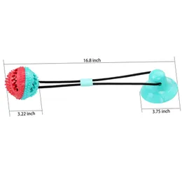 Giocattolo da masticare per cani da compagnia con ventosa Tirare la palla Prodotto per morso molare per animali domestici Giocattolo durevole in gomma per cani di grossa taglia Giocattoli interattivi per cani da compagnia Y200330270t