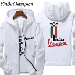 Italian Flag Motorcycle Ultra Light Men's Hooded Male Windbreaker Reflective Coat Sunscreen Pilot Beach Cycling Jacket 7xl 210811