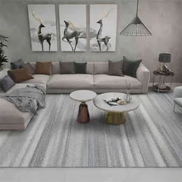 Modern Simple Rectangle Carpets For Home Living Room Sofa Rugs Indoor Floor Mat Anti-slip Decor Soft Area Rug Bedroom Big Carpet 210917