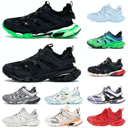 وصول جديد Triple S Track 3.0 Paris Man Woman Outdoor Shoes White Black Nylon Printed Clunky Tess 18SS update platfor