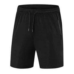 Sommar män 5 poäng shorts tunn sektion is silke mjuk sport och fritid löpande gym halvbyxor mesh andningsbara sweatpants g220224