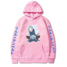 Esa Vez Me Reencarn Como Limo Rimuru-Tempest Long Sleeve Hoodie Kawaii Sudaderas Con Capucha Y0816