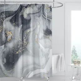 Marmeren patroon douchegordijn 180cm polyester stof waterdichte badkamer decoratie zomer 3D gedrukt douchegordijn met haak