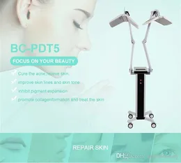 2 Behandlingshuvud Oxygen Skin Föryngring Ansiktsmaskin 7 Färger Ljus LED PDT Bio-Light Therapy Beauty Equiment