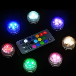 Strings 100pcs/Lot Beautiful Remote Control Submersible LED Light With Battery For Vase Lighting