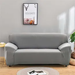 Husmife Plain Elastic Sofa Skydd för vardagsrum Chaise Longue Corner Slipcovers Soffa Cover Chair Furniture Protector 211207