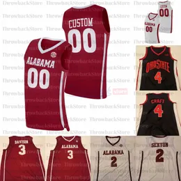 Alabama Crimson Tide Custom Basketball Jerseys - Authentic Design, Personalized Names Quinerly, Petty Jr., Primo, Tchikou, Ambrose -Hylton, Jones, Rojas