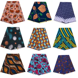 Xiaohuagua vax African Fabric Polyester Handgjorda DIY Ankara Tryckt Real High Quality 6 Yard Sewing Party Dress FP6114 210702