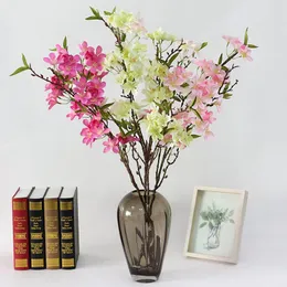 Decorative Flowers & Wreaths 3pcs/lot Simulation Silk Artificial Pear Flower Begonia Branch Fake Arrangement Wedding Home Decor Art