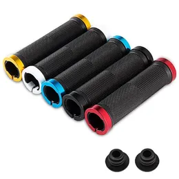 1 pair MTB BMX Road Cycling Handlebar Grips Anti-Skid Rubber Bicycle Grips Mountain Bike Lock On Bicycle Handlebars End Grips 201 X2