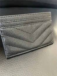 Ny 2021 Klassisk Mode Kaviar Kreditkort Case PU Mini Väska med Korthållare Mode Korthållare Myntväska Vintage VIP Present