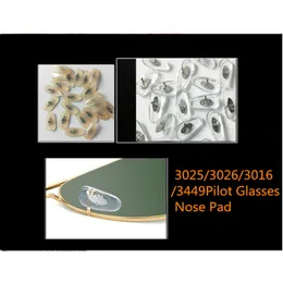 100p Partihandel Märkkvalitet Pilot Solglasögon Clip Nose Pads för3025 / 3026/3016 / 3449/3509 Allmänna Original Eyewear Tillbehör Optiska Verktyg Service Aid Parts