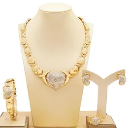 イヤリングネックレスXoxo Vrowen Oorbellen en ketting set nigeriaanse Zirkoon Sieraden Voor Vrouw Party Bruiloft Armbentenドバイラインストーン