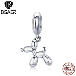 BISAER 925 Sterling Silver Balloon Dog Tools Charms Puppet Dog Beads fit Bracelet Beads for Silver 925 Jewelry Making ECC981 Q0225