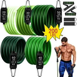 200 kg resistensband Sätt träningsträning Loop Gym Training Fitness Sportsutrustning för Home Bodybuilding Weight 220216