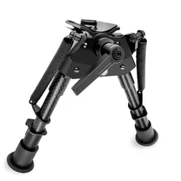 6-9 Inch Tactical Carbon Fiber benchrest Bipod Swivel Style with Podlock for outdoor hunting shooting