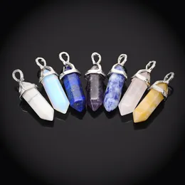 Necklaces Pendants Hexagonal Prism Gemstone Rock Natural Crystal Quartz Healing Point Chakra Stone Long Charms Chains Necklaces 20 483 Y2