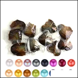 Pearl Loose Beads Jewelry Diy 6-8Mm Freshwater Akoya Oyster With Single Pearls Mixed 25 Colors Top Quality Circle Natural In Vacuum Package