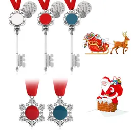 100 pcs Mágica Papai Noel Keychain Keychain Decorações Decorações Decorações De Natal-Dia das Bruxas Vermelho Red Floco de Neve Xmas Sn2863
