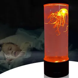 Lampa täcker nyanser LED Färgglada Stora Jellyfish Light Cross-Body Bedroom Atmosphere USB Plug-In Night