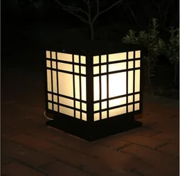 LED Pillar Lantern Light Retro Lantern Waterproof Outdoor Column Head Night Light for Garden Fence Landscape Decoration