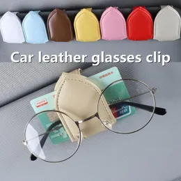 Moda óculos de sol frames Universal Car Auto Sun Visor Óculos Caixa de Vidros Cartao Titular Titular Fastener Pen Case Eyeglasses Acessórios