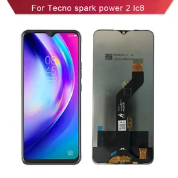 ل Tecno Spark Power 2 LC8 LCD عرض لوحات اللمس الهاتف الخليوي الكامل مع شاشة الجمعية استبدال محول الأرقام