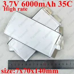 2 adet 7070140 3.7 V 6000 mAh Lipo Bateria 6Ah pil 11.1 V 3S DIY için
